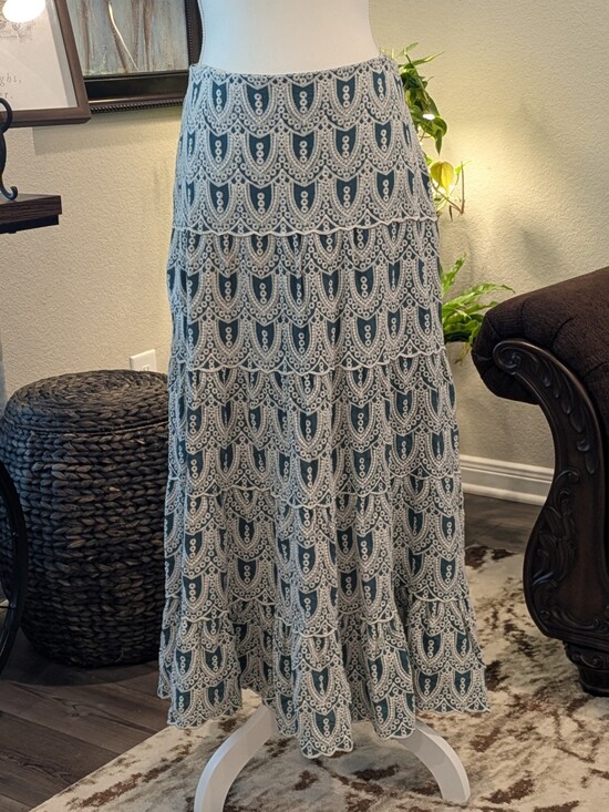 Laffaire Dresses & Skirts - Dainty Green/Blue Maxi Skirt
